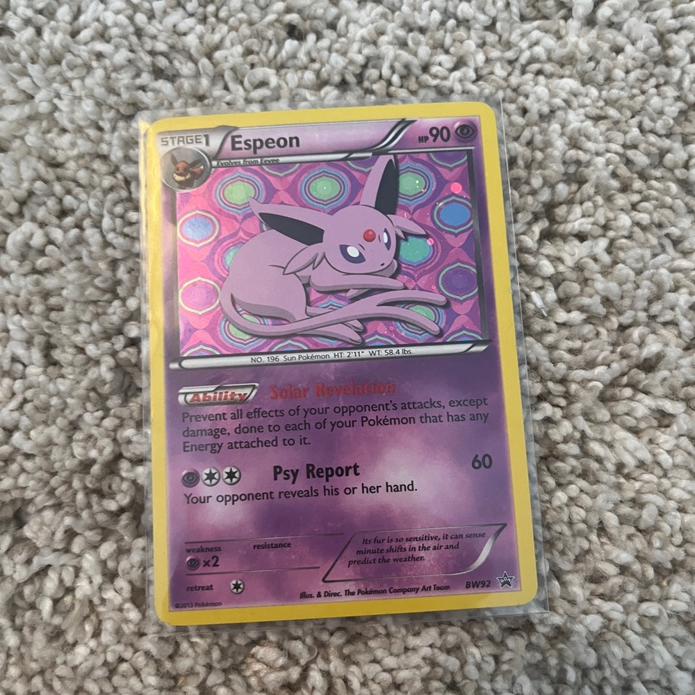 RARE ESPEON POKÉMON CARD BW92